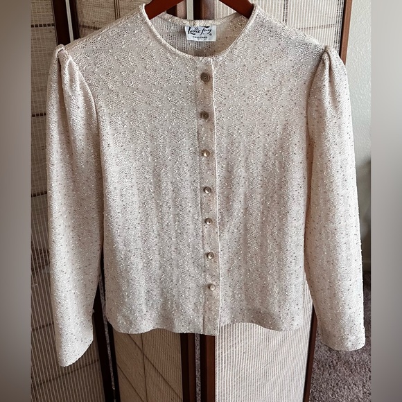 1960s vintage Leslie Fay original button front cardigan - Picture 7 of 8